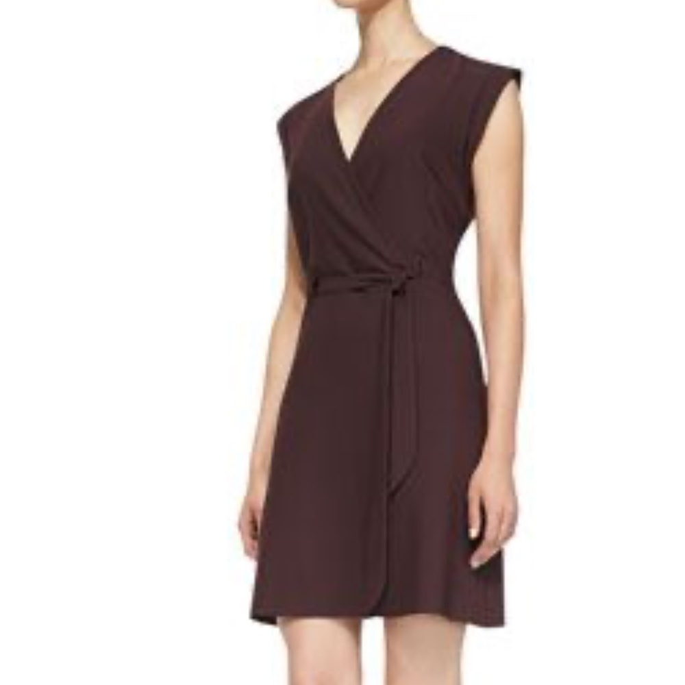Theory Pavita Trinity 2 Wrap-Front Dress - 12 - Picture 3 of 3